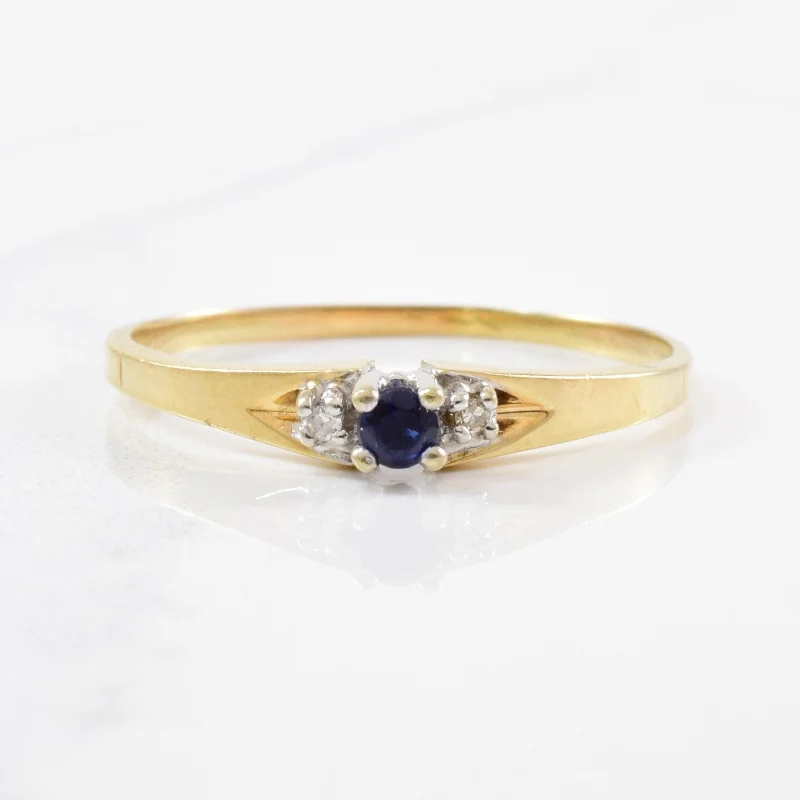 Don't Miss Out On Jaw-Dropping Jewelry Discounts Petite Sapphire & Diamond Ring | 0.01ctw, 0.09ct | SZ 9.5 |