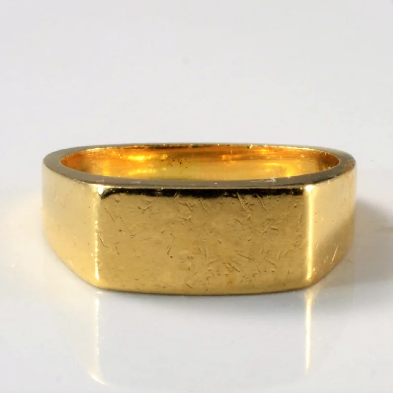 Flash Sale On Stunning Jewelry – Don't Miss Out Domed Solid Gold Signet Ring | SZ 4 |