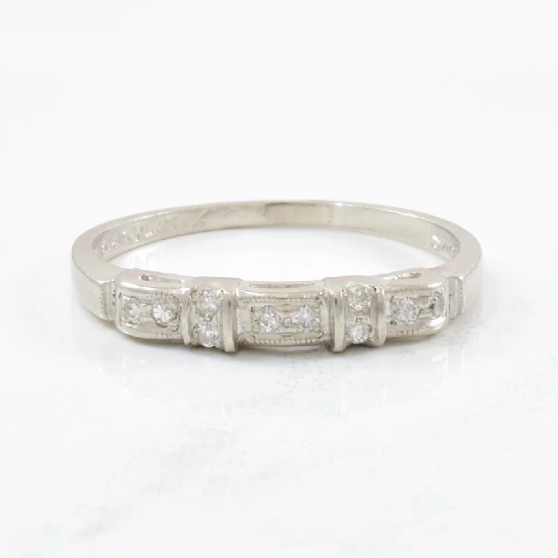 Luxury Meets Affordability – Jewelry Sale Now Live 'Birks' Art Deco Diamond Band | 0.05ctw | SZ 6.25 |