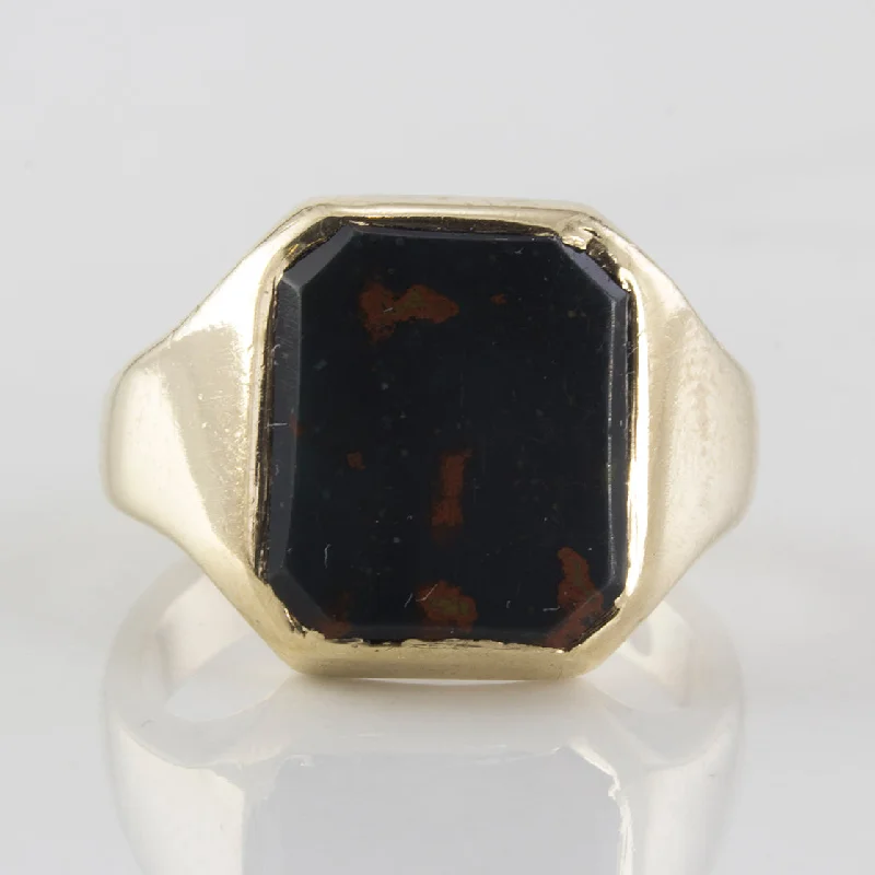 Luxury Jewelry Clearance – Shop Premium Styles Now 1960's Bloodstone Signet Ring | 2.30ct | SZ 6 |