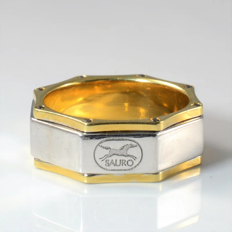 Flash Sale On Stunning Jewelry – Limited Stock Available 'Sauro' Two Tone Gold Spinner Ring | SZ 10 |