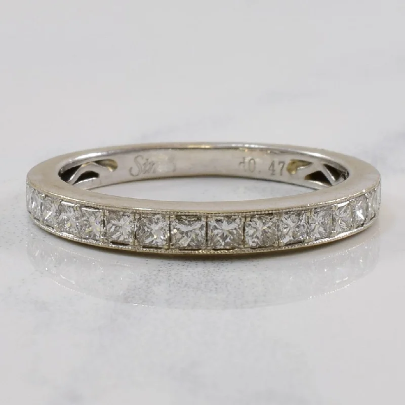 Best-Selling Jewelry Styles Now At Exclusive Discounts Simon G' Princess Diamond Band | 0.47ctw | SZ 4.5 |