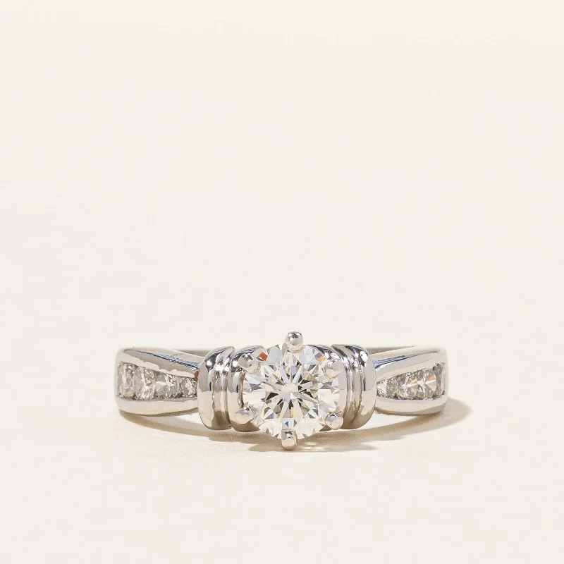 Limited-Time Offer On Elegant Jewelry Pieces Six Prong Ribbon Detailed Diamond Ring | 1.05ctw | SZ 6 |