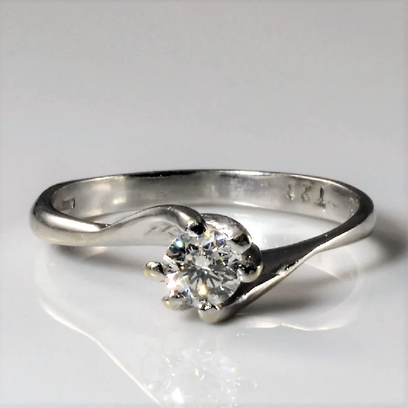 Sparkle More For Less – Jewelry Sale Happening Now Six Prong Solitaire Bypass Diamond Ring | 0.23ct | SZ 6.5 |