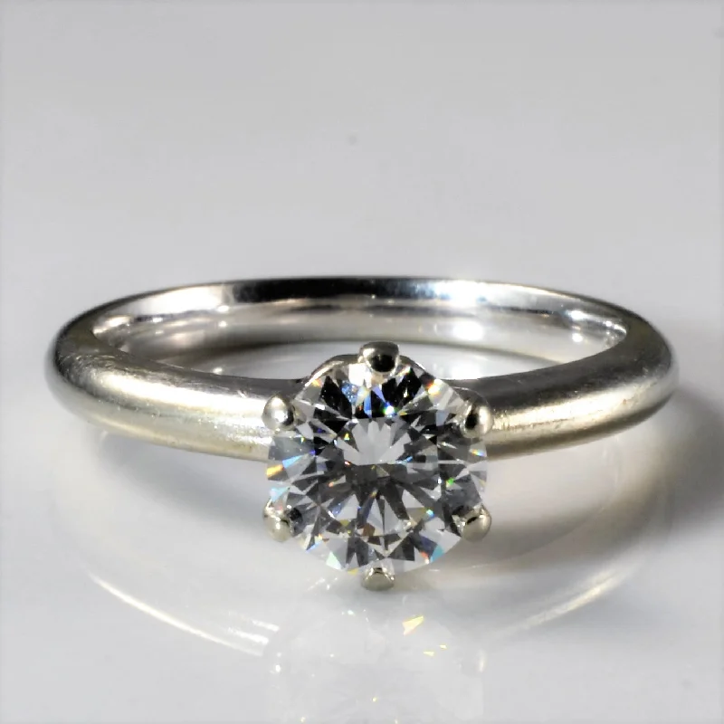 Exclusive Jewelry Sale – Shine For Less Six Prong Solitaire Diamond Ring | 0.86ct | SZ 5.5 |