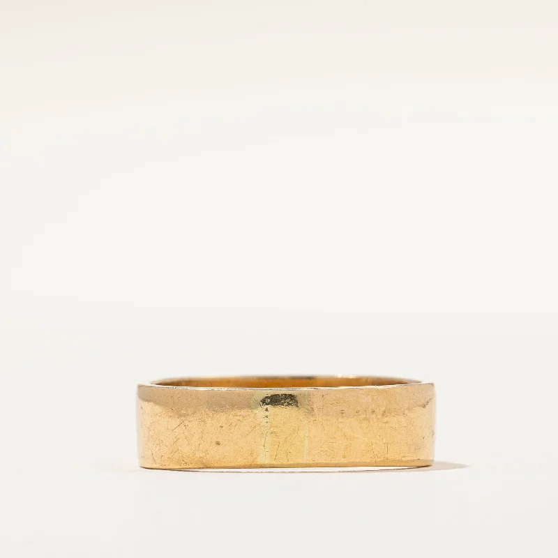 Affordable Luxury Jewelry For Every Occasion Soft Square Tapered Gold Band | SZ 6.5 |