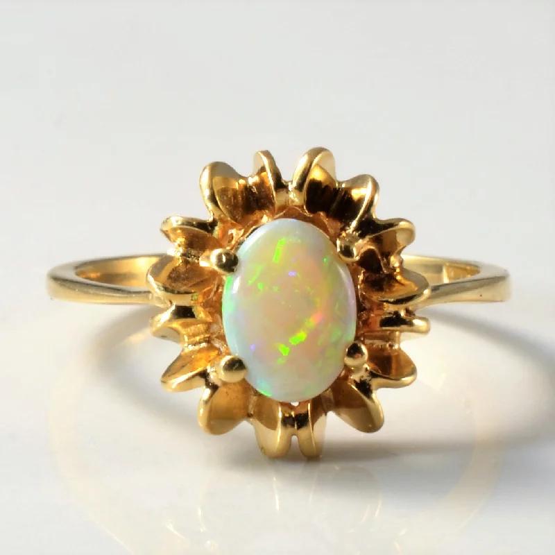 Elegant Necklaces And Bracelets At Limited-Time Offers 1960s Solitaire Opal Ring | 0.40ct | SZ 7.5 |