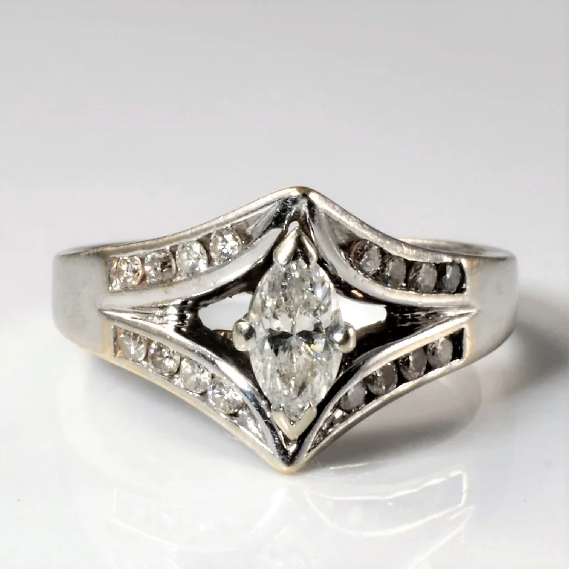 Personalized Jewelry Sale – Unique Pieces At Great Prices Split Shank Marquise Diamond Engagement Ring | 0.58ctw | SZ 6 |