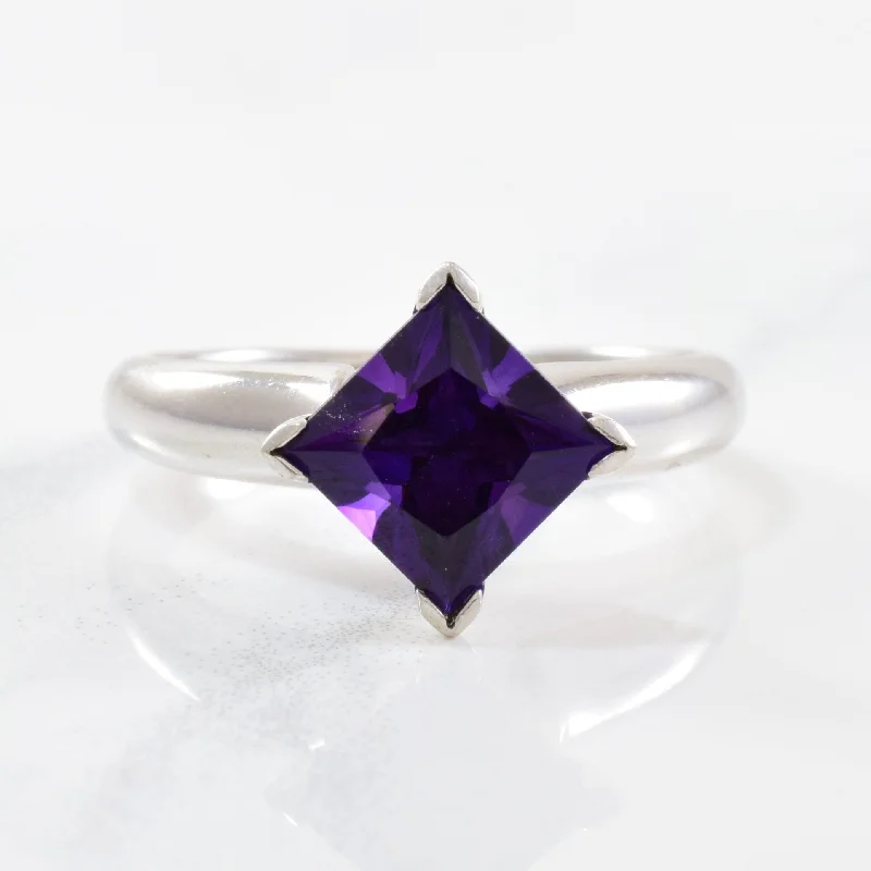 Exclusive Gemstone Jewelry Markdowns – Shop Now Square Amethyst Solitaire Ring | 1.49ct | SZ 7 |