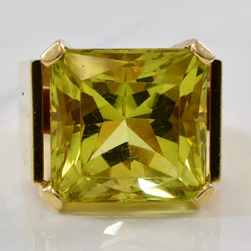 Jewelry Clearance Event – Last Chance For Stunning Deals Radiant Square Lemon Quartz Cocktail Ring | 16.00 ct | SZ 7.75 |