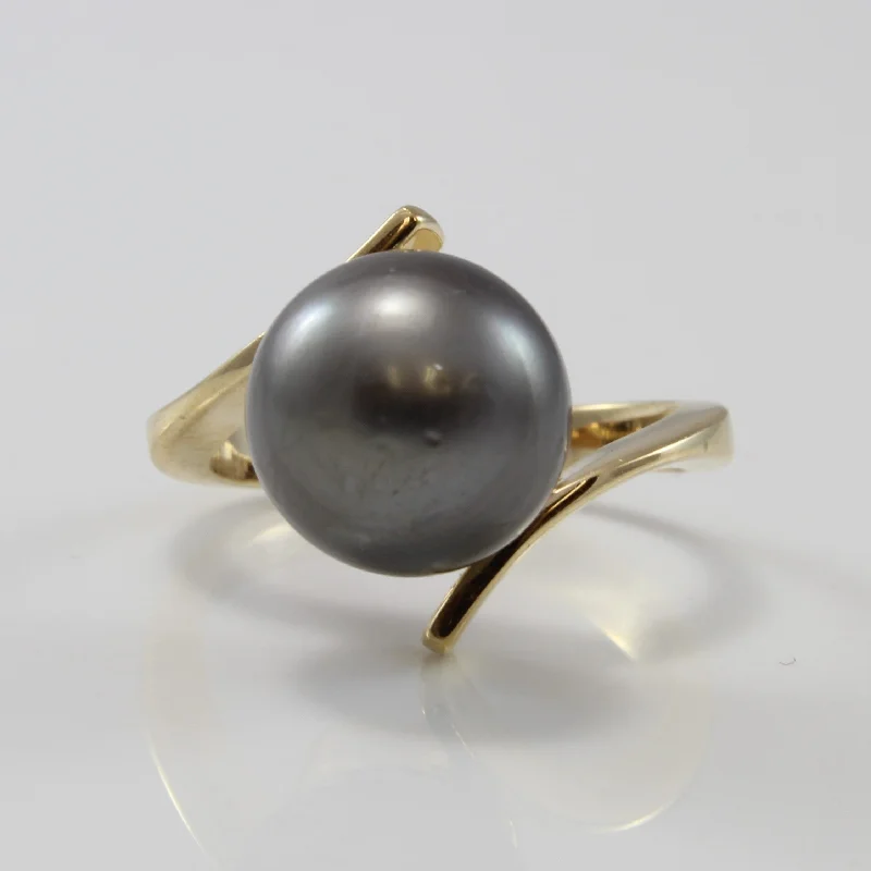 Affordable Gold-Plated Jewelry For Modern Fashion Tahitian Pearl Bypass Ring | 9.20 ct | SZ 7 |