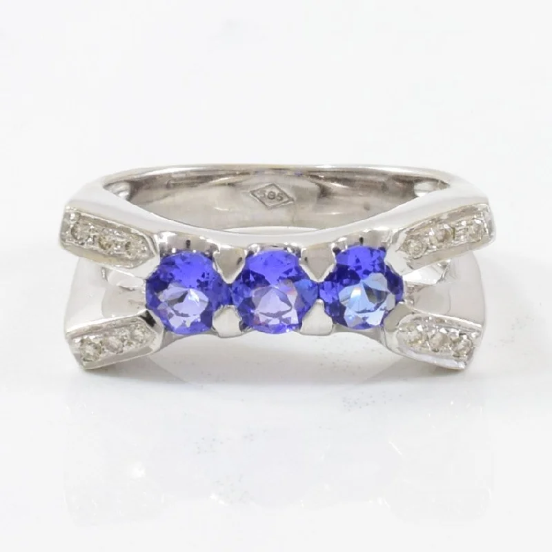 Unlock Unbeatable Jewelry Deals Before They’Re Gone Tanzanite & Diamond Split Shank Ring | 0.05ctw, 0.96ctw | SZ 5.75 |