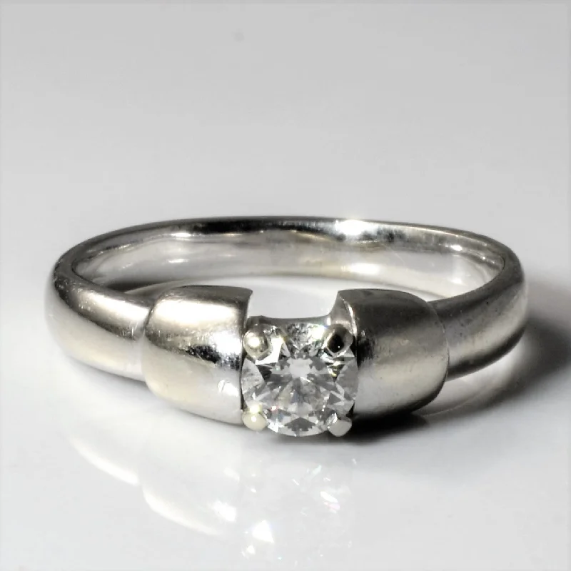 Shine Bright With Our Special Jewelry Promotions Ridged Solitaire Diamond Ring | 0.31ct | SZ 6.5 |