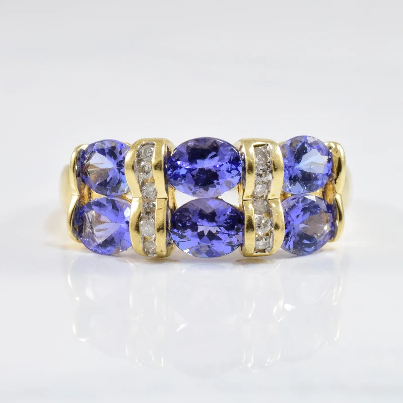 Elegant Jewelry Styles At Budget-Friendly Prices Tension Set Tanzanite & Diamond Ring | 0.06ctw, SZ 8.25 |