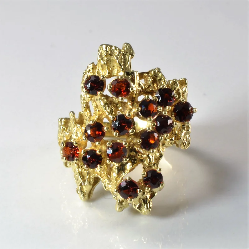 Huge Savings On Premium Jewelry Styles Garnet Cocktail Ring | 1.25ctw | SZ 6.75 |