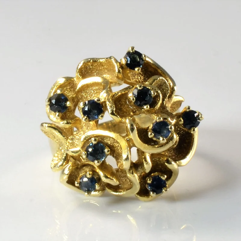 Limited-Stock Jewelry Sale – Shop Before It's Gone Abstract Sapphire Cocktail Ring | 0.60ctw | SZ 6.75 |