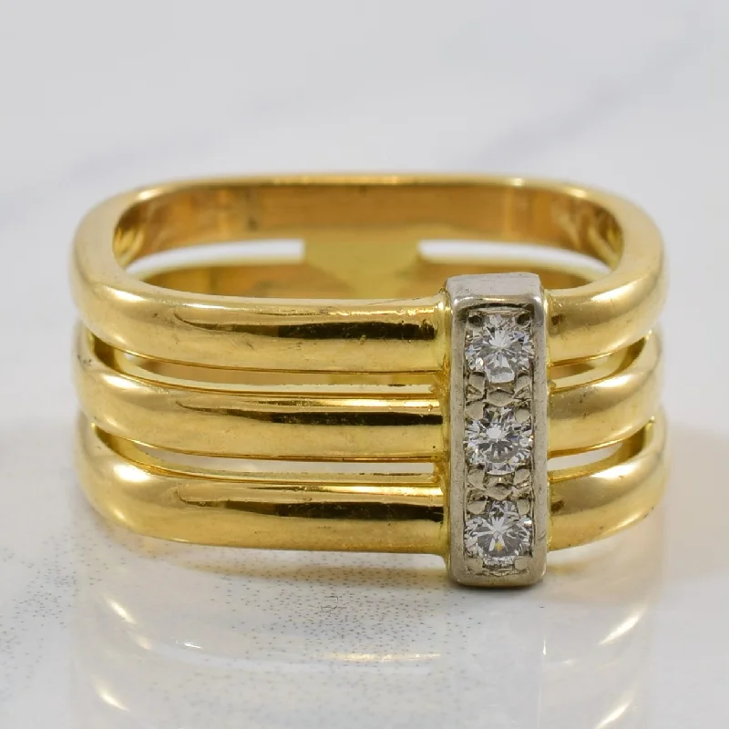 Premium Jewelry At Promotional Prices – Shine Today Triple Banded Diamond Ring | 0.09ctw | SZ 5 |