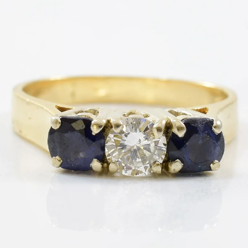 The Biggest Jewelry Sale Of The Year Is Here Three Stone Diamond & Blue Sapphire Ring | 0.48ct, 1.20ctw | SZ 8 |