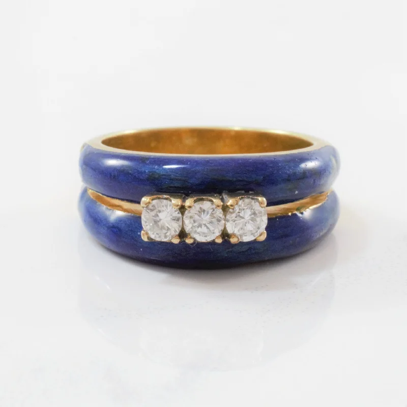 Gorgeous Jewelry, Limited-Time Savings Three Stone Diamond Enamel Ring | 0.27ctw | SZ 4.5 |