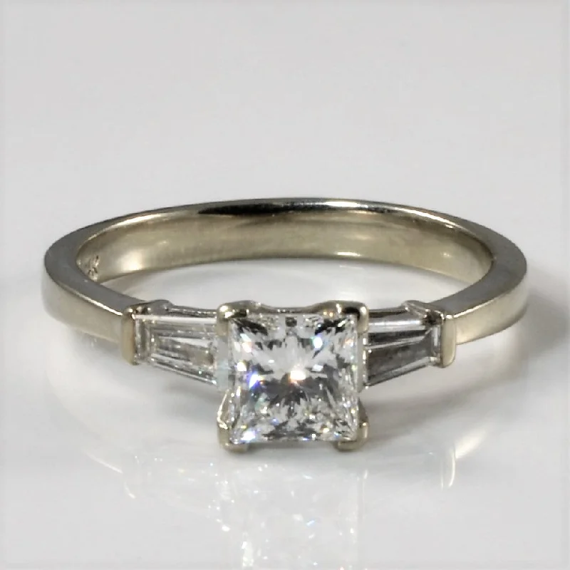 Special Jewelry Deals – Upgrade Your Collection Three Stone Baguette & Princess Diamond Engagement Ring | 1.22ctw | SZ 7 |