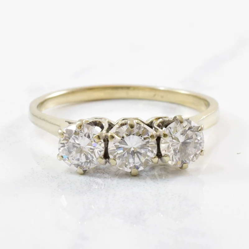 High-End Jewelry, Now More Affordable Than Ever Three Stone Diamond Engagement Ring | 1.66ctw | SZ 8.25 |