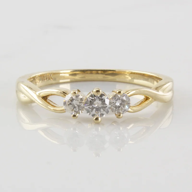 Shop Elegant Jewelry At Unbeatable Prices Three Stone Diamond Ring | 0.22ctw | SZ 6.5 |