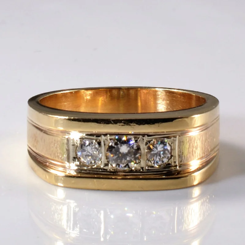 Affordable Elegance – Special Jewelry Sale Now Live Three Stone Diamond Band | 0.61ctw | SZ 11 |