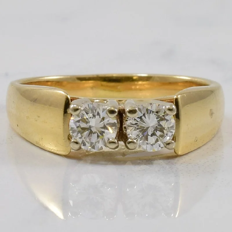 Trending Jewelry Now At Unbeatable Prices Two Stone Cathedral Diamond Ring | 0.54ctw | SZ 7.5 |