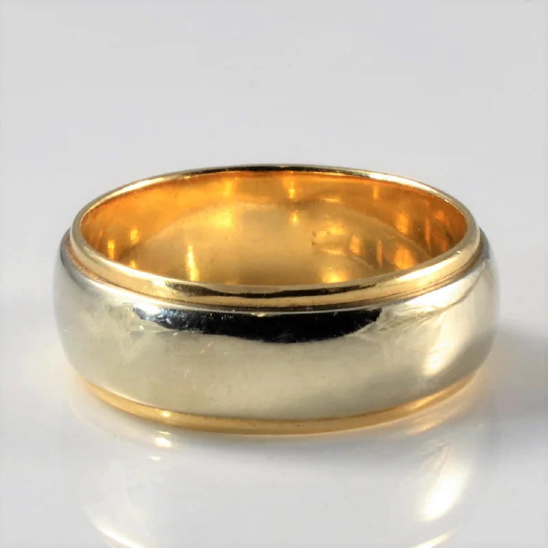 Seasonal Jewelry Deals – Elevate Your Style Art Carved' Two Tone Gold Band | SZ 4.75 |