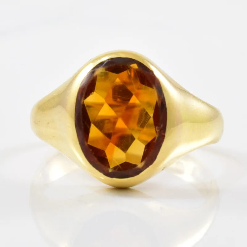 Exclusive Jewelry Markdowns – Limited-Time Offer Early 1920s Bezel Set Citrine Ring | 3.00ct | SZ 8.25 |