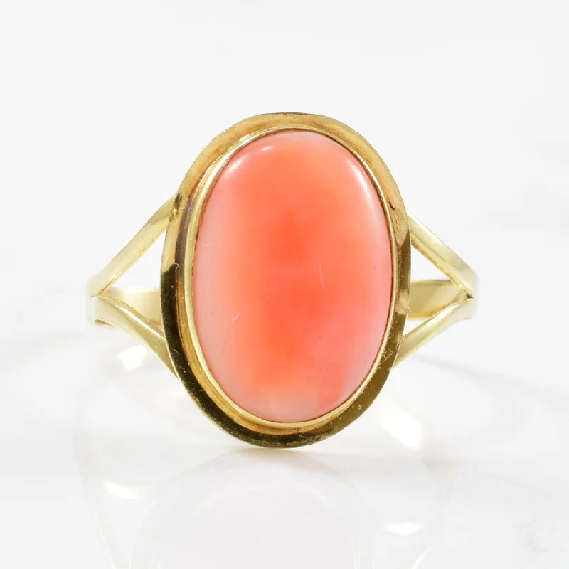 Jewelry Deals That Outshine The Rest Bezel Set Coral Ring | 3.00ct | SZ 7 |