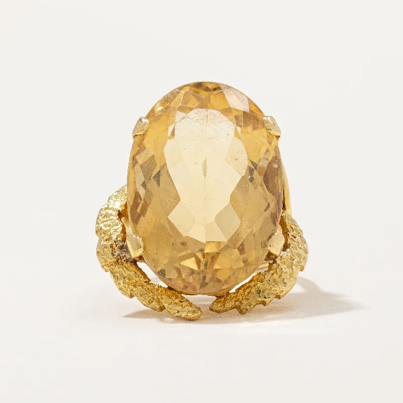 Must-Have Jewelry Pieces At Reduced Prices Large Citrine Cocktail Ring | 25.0 ct Citrine | SZ 4 |