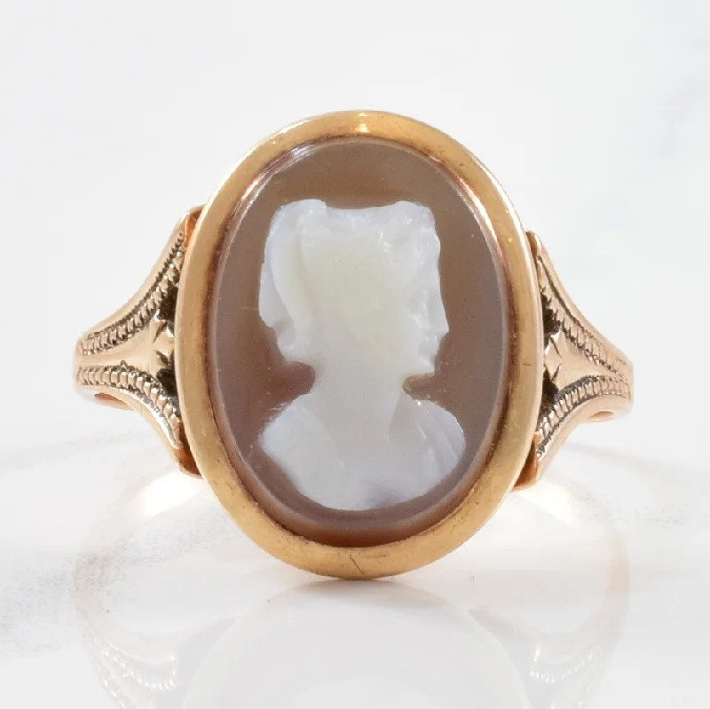 Accessorize For Less – Luxury Jewelry At Affordable Prices Victorian Onyx Cameo Ring | 3.50ct | SZ 8.5 |