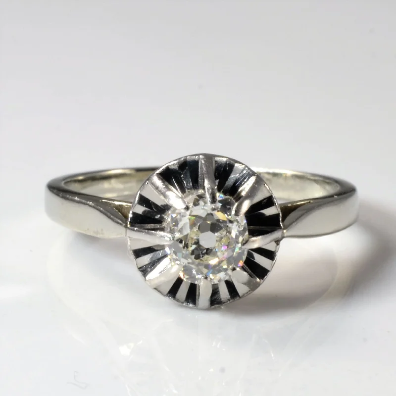 Seasonal Jewelry Sale – Upgrade Your Collection 1940s Old Mine Solitaire Diamond Ring | 0.50ct | SZ 6.25 |