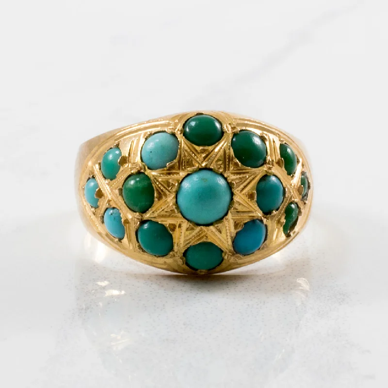 Elegant Jewelry, Exclusive Prices – Shop Now Early Mid Century Egyptian Turquoise & Gold Ring | 1.00ctw | SZ 6.25 |