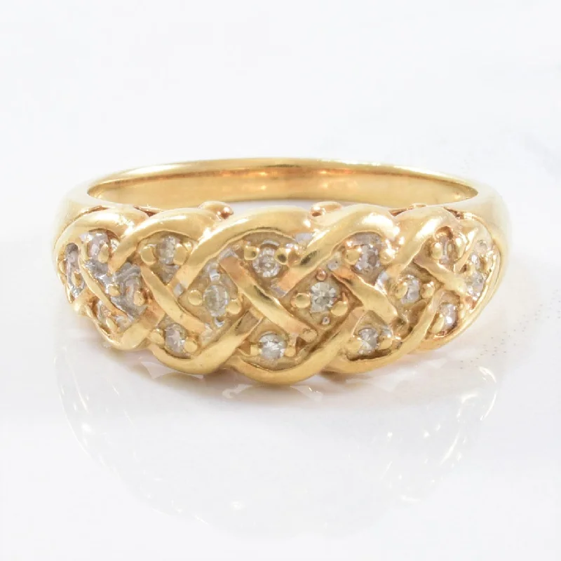 Luxury Jewelry At Budget-Friendly Prices – Grab Yours Now Woven Diamond Band | 0.12ctw | SZ 7.25 |