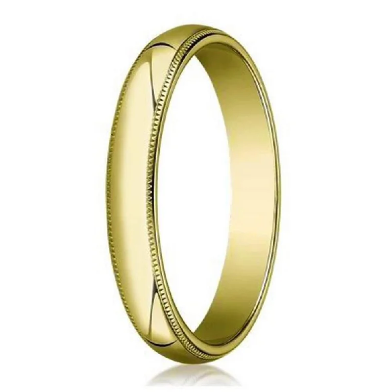 Exclusive Jewelry Sale – Shine For Less Mens 18K Yellow Gold Designer Wedding Band, Milgrain Beading | 4mm Exclusive Jewelry Sale – Shine For Less Mens 18K Yellow Gold Designer Wedding Band, Milgrain Beading | 4mm