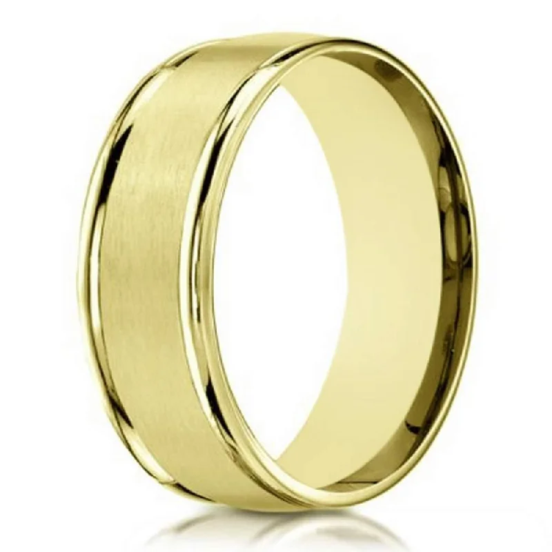 Handcrafted Jewelry Sale – Unique Designs At Low Prices Men's Designer Wedding Band in 18K Yellow Gold, Satin Finish | 6mm Handcrafted Jewelry Sale – Unique Designs At Low Prices Men's Designer Wedding Band in 18K Yellow Gold, Satin Finish | 6mm
