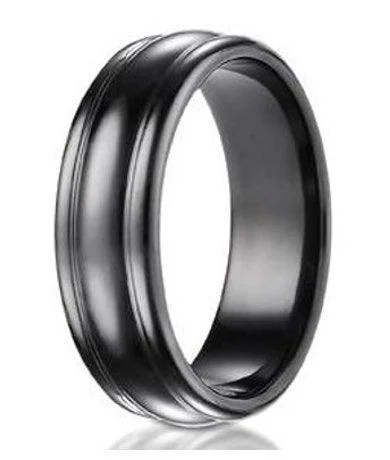 Affordable Elegance – Premium Jewelry At Special Prices Benchmark Rounded Edge Black Titanium Wedding Ring for Men- 7.5mm Affordable Elegance – Premium Jewelry At Special Prices Benchmark Rounded Edge Black Titanium Wedding Ring for Men- 7.5mm