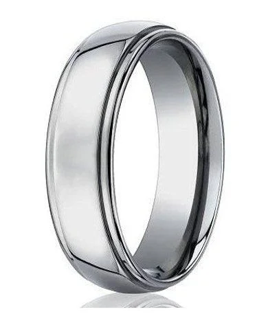 Best-Selling Jewelry Styles Now At Exclusive Discounts 7mm Men's Benchmark Titanium Wedding Band with Step-Down Edges Best-Selling Jewelry Styles Now At Exclusive Discounts 7mm Men's Benchmark Titanium Wedding Band with Step-Down Edges