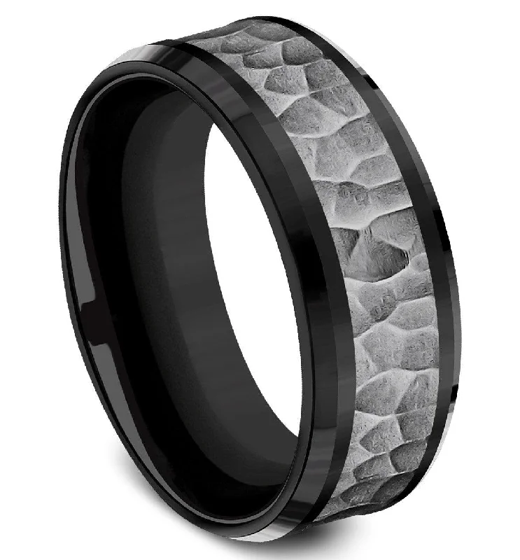 Luxury Jewelry Sale – Elegant Styles At Unbeatable Prices 8mm Tantalum Hammer Finish Center, Black Titanium Edges Luxury Jewelry Sale – Elegant Styles At Unbeatable Prices 8mm Tantalum Hammer Finish Center, Black Titanium Edges