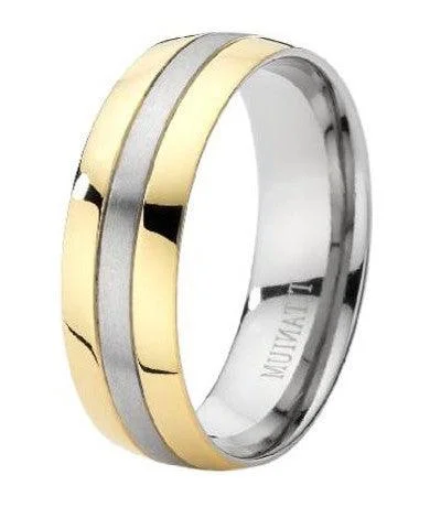 Flash Sale On Exquisite Jewelry – Don't Miss Out Men's Two Tone Titanium 8mm Wedding Ring with Brushed Finish-8mm Flash Sale On Exquisite Jewelry – Don't Miss Out Men's Two Tone Titanium 8mm Wedding Ring with Brushed Finish-8mm