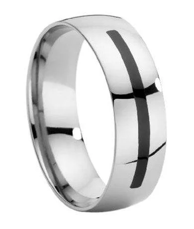 Limited-Time Offer On Elegant Jewelry Pieces Men's Titanium Wedding Band with Enamel Insert-8mm Limited-Time Offer On Elegant Jewelry Pieces Men's Titanium Wedding Band with Enamel Insert-8mm