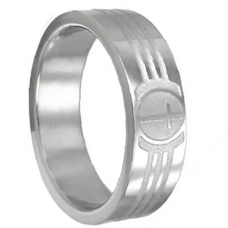 Trending Jewelry Styles Now At Limited-Time Discounts Men's Titanium Lasered Cross Ring with Flat Face and Polished Finish | 8mm Trending Jewelry Styles Now At Limited-Time Discounts Men's Titanium Lasered Cross Ring with Flat Face and Polished Finish | 8mm