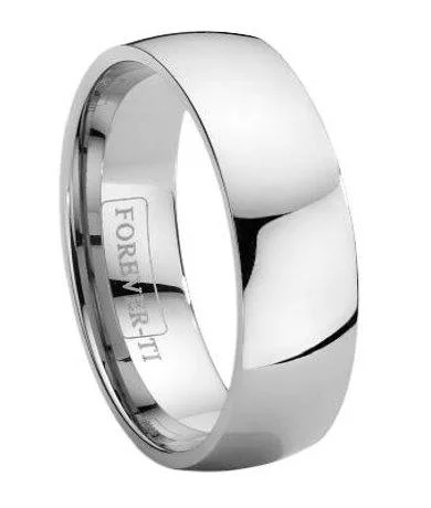 Get The Best Deals On Timeless Jewelry Pieces Titanium High Polish Wedding Band-7mm