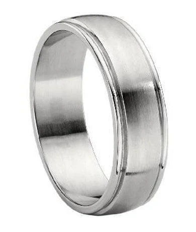 Affordable Glamour – Must-Have Jewelry At Special Rates Titanium Brushed Finish Wedding Band -7mm Affordable Glamour – Must-Have Jewelry At Special Rates Titanium Brushed Finish Wedding Band -7mm