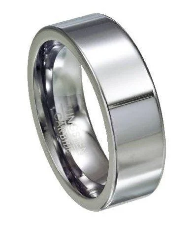 Holiday Jewelry Sale – Perfect Gifts At The Best Prices High Polished Tungsten Wedding Band With Flat Profile-8mm Holiday Jewelry Sale – Perfect Gifts At The Best Prices High Polished Tungsten Wedding Band With Flat Profile-8mm