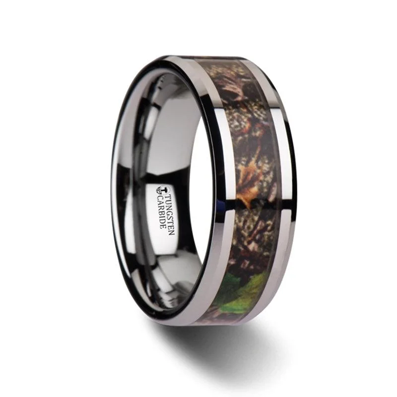 The Jewelry Sale You've Been Waiting For Is Here OVERGROWTH Realistic Tree Camo Tungsten Carbide Wedding Band with Green Leaves The Jewelry Sale You've Been Waiting For Is Here OVERGROWTH Realistic Tree Camo Tungsten Carbide Wedding Band with Green Leaves