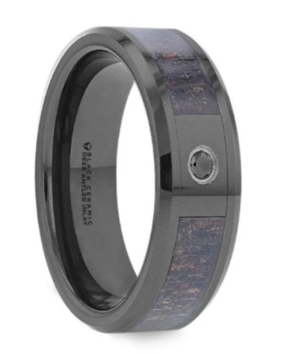 Don't Miss Out On Bestselling Jewelry At Special Prices MONTANA Black Ceramic Ombre Deer Antler Inlay Polished Edges Black Diamond Don't Miss Out On Bestselling Jewelry At Special Prices MONTANA Black Ceramic Ombre Deer Antler Inlay Polished Edges Black Diamond