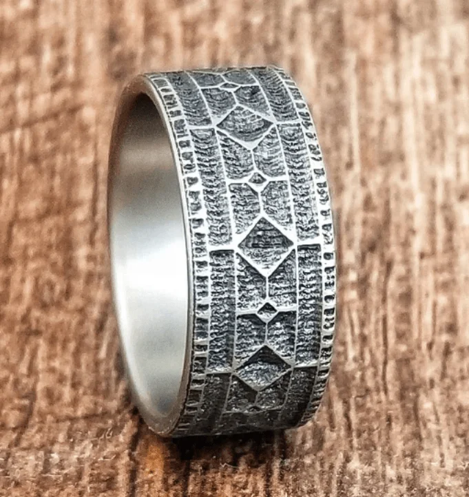 Unmissable Discounts On Timeless Jewelry Pieces Rampart Viking Titanium Men's Ring - 9mm wide Unmissable Discounts On Timeless Jewelry Pieces Rampart Viking Titanium Men's Ring - 9mm wide